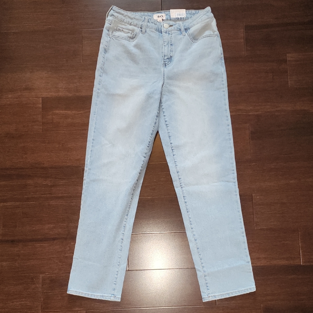 SO CURVY Midrise Slim Straight Jeans Some Stretch Juniors 11 NWT
